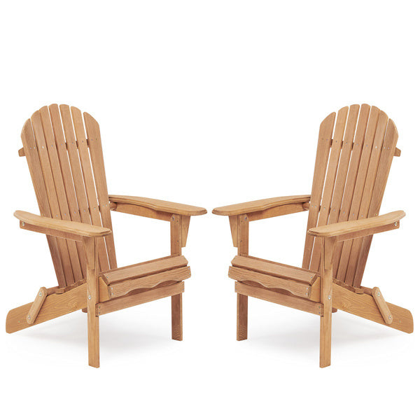 Wooden Outdoor Folding Beach Chair Two-piece Set - Outdoor Chilling