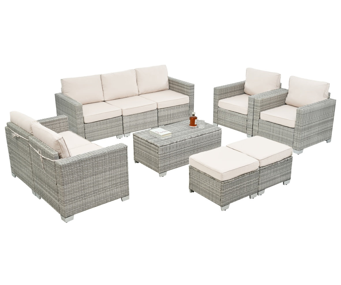 10 Piece Patio Furniture Set - Outdoor Chilling