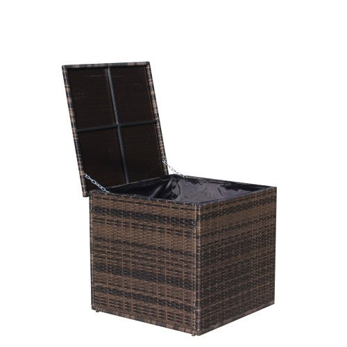 Wicker Patio Furniture Storage Box - Outdoor Chilling