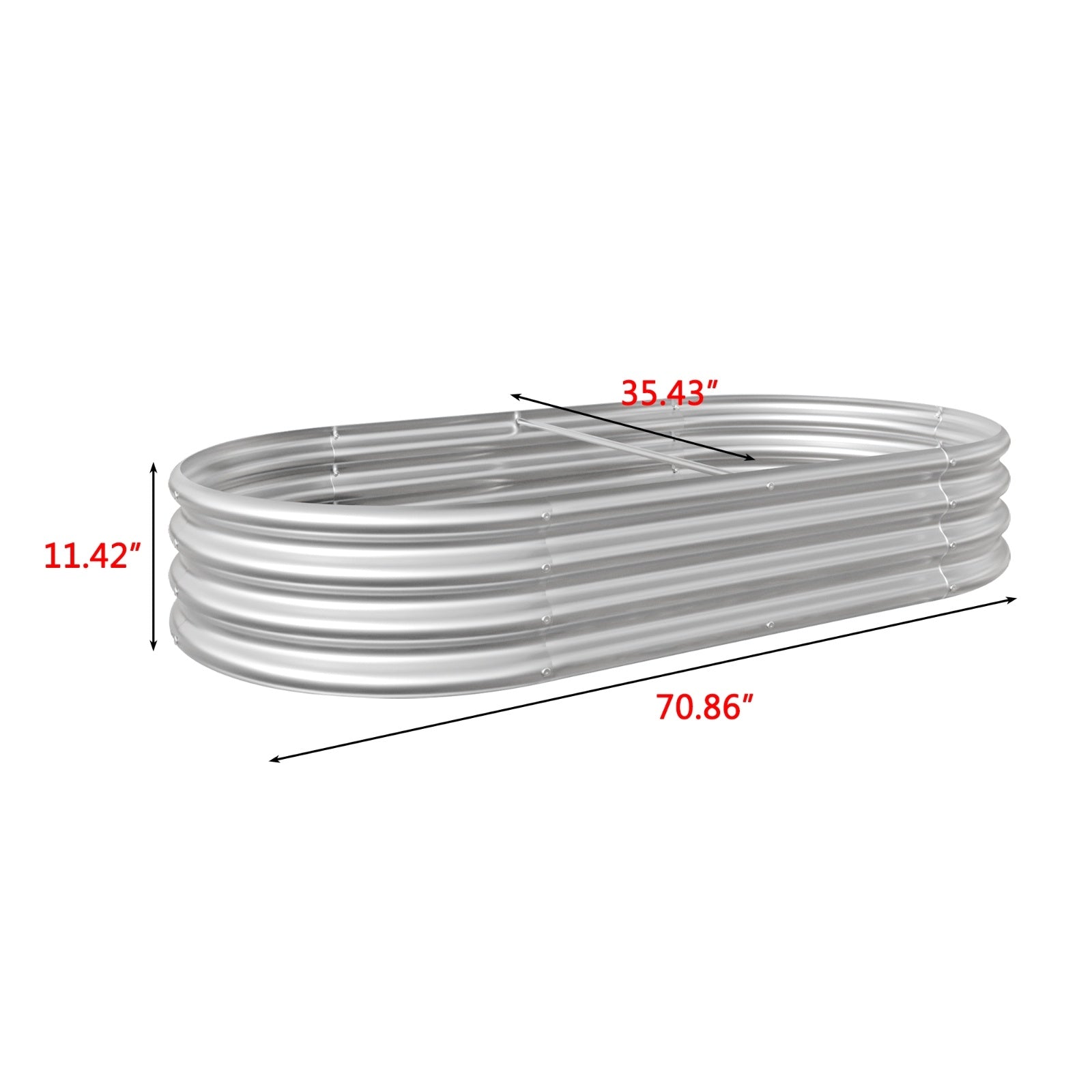 Oval Large Metal Raised Garden Bed For Plants, Vegetables, Flowers - Outdoor Chilling