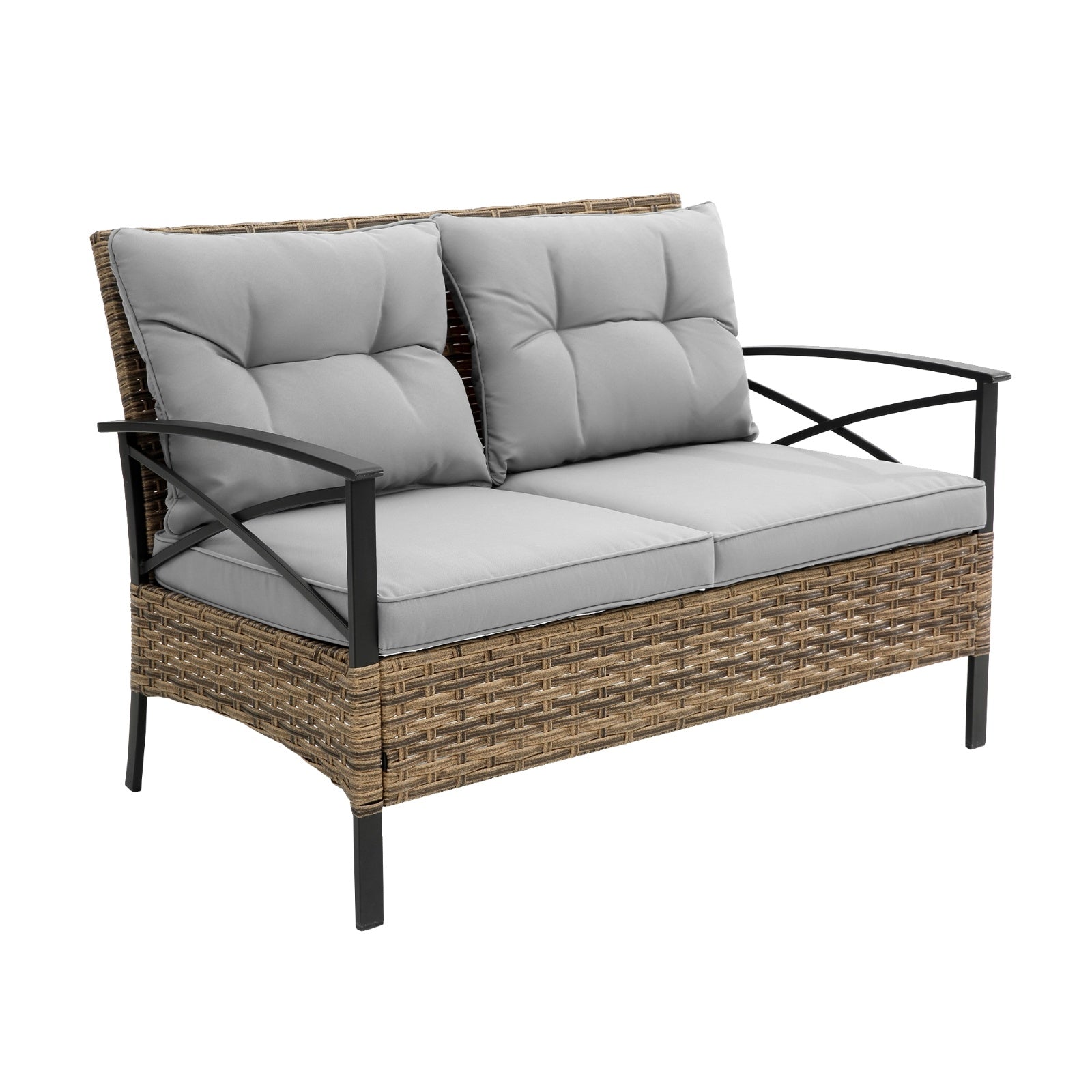 Patio 4Piece Sectional Sofa Set KD Rattan Wicker Outdoor Garden Furniture - Outdoor Chilling