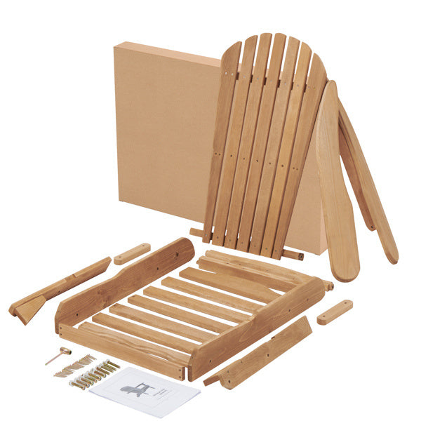 Wooden Outdoor Folding Beach Chair Two-piece Set - Outdoor Chilling