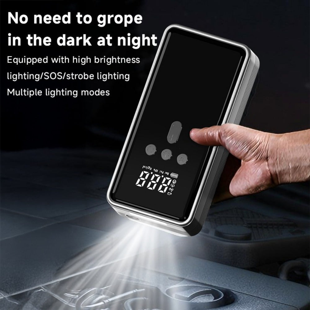 Car Battery Starter With Air Compressor 12V 2000A Car Battery Starter Digital Tire Inflator - Outdoor Chilling
