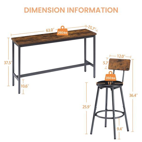 Industrial-style Bar, Table And Chairs - Outdoor Chilling