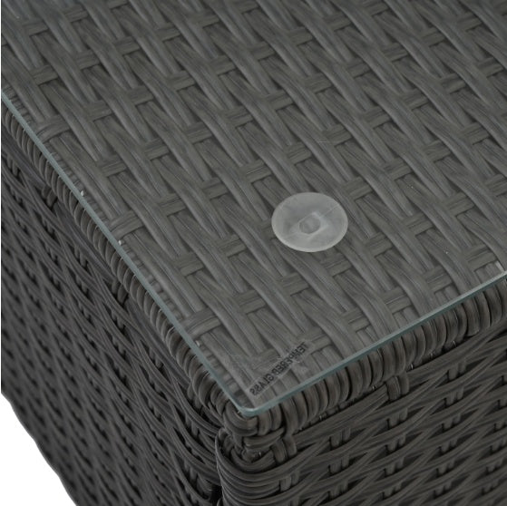 Patio Furniture PE Rattan And Tempered Glass Table - Outdoor Chilling