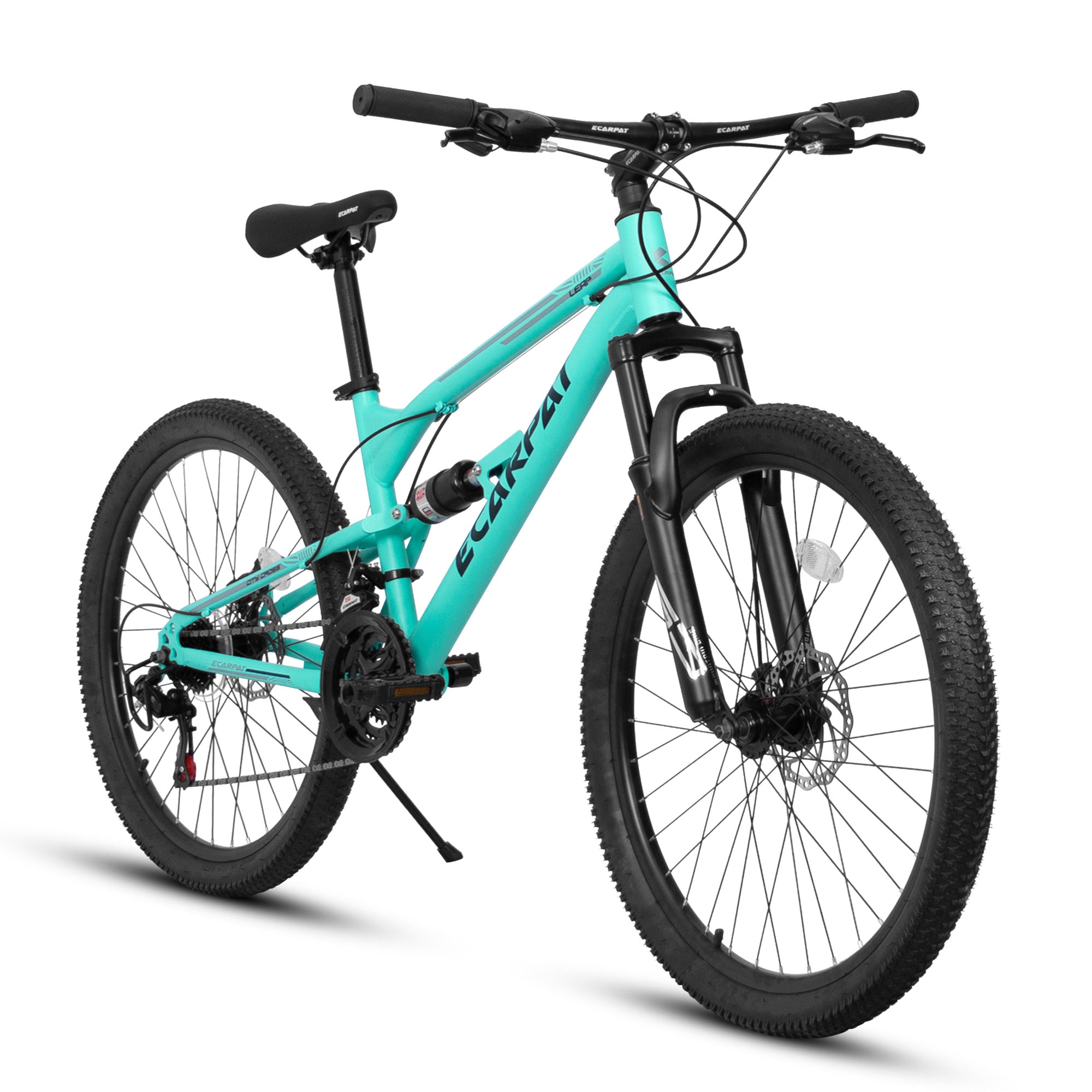 A26207 26 Inch Steel Frame Shock Fork Plus Shock Absorber 21-speed Unisex Mountain Bike - Outdoor Chilling