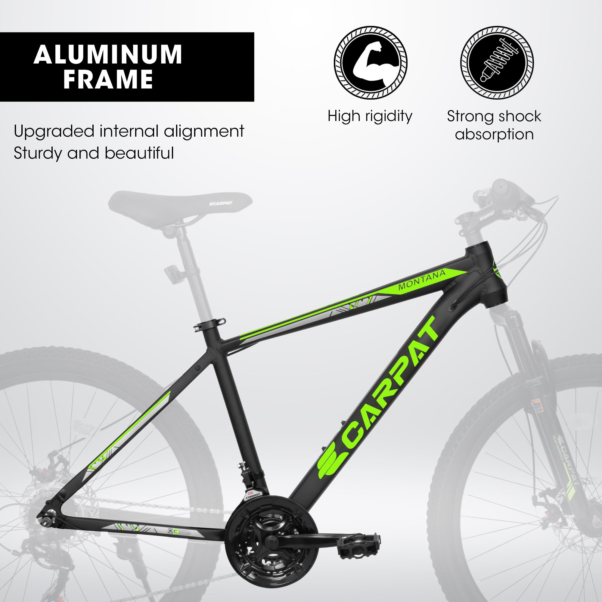 A26322 26-inch Mountain Bike Aluminum Frame Shock Absorbing Front Fork Bike 21-speed Disc Brake Mountain Bike - Outdoor Chilling