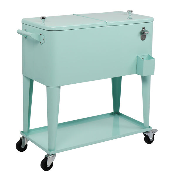 Mint Green Freezer Insulation Trolley 91x84.5x38.5cm Rectangular Plastic Box Freeze Insulation - Outdoor Chilling