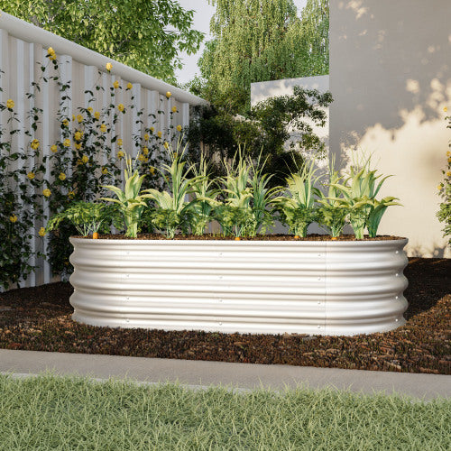 4x2x1ft Raised Garden Bed Kit, Galvanized Planter Raised Garden Beds For Outdoor For Vegetables,Flowers &Herbs, Heavy Duty, Rust-Resistant, Easy Assembly - Outdoor Chilling