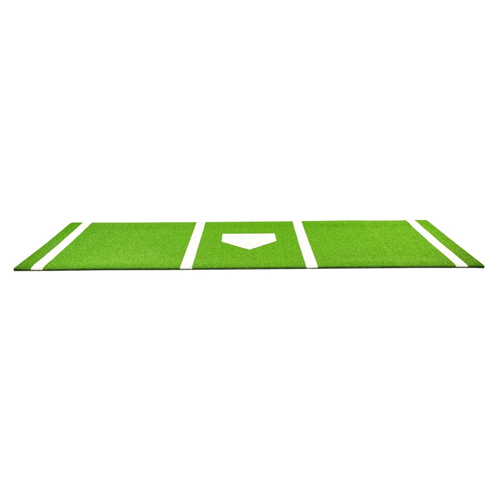 VEVOR Baseball Softball Hitting Batting Mat, Indoor Outdoor Softball Mat, Lined & Foam Backing Anti-Slip Anti-Fade Softball Training Aid, Portable Practice Mat With Tightening Rope, Green - Outdoor Chilling