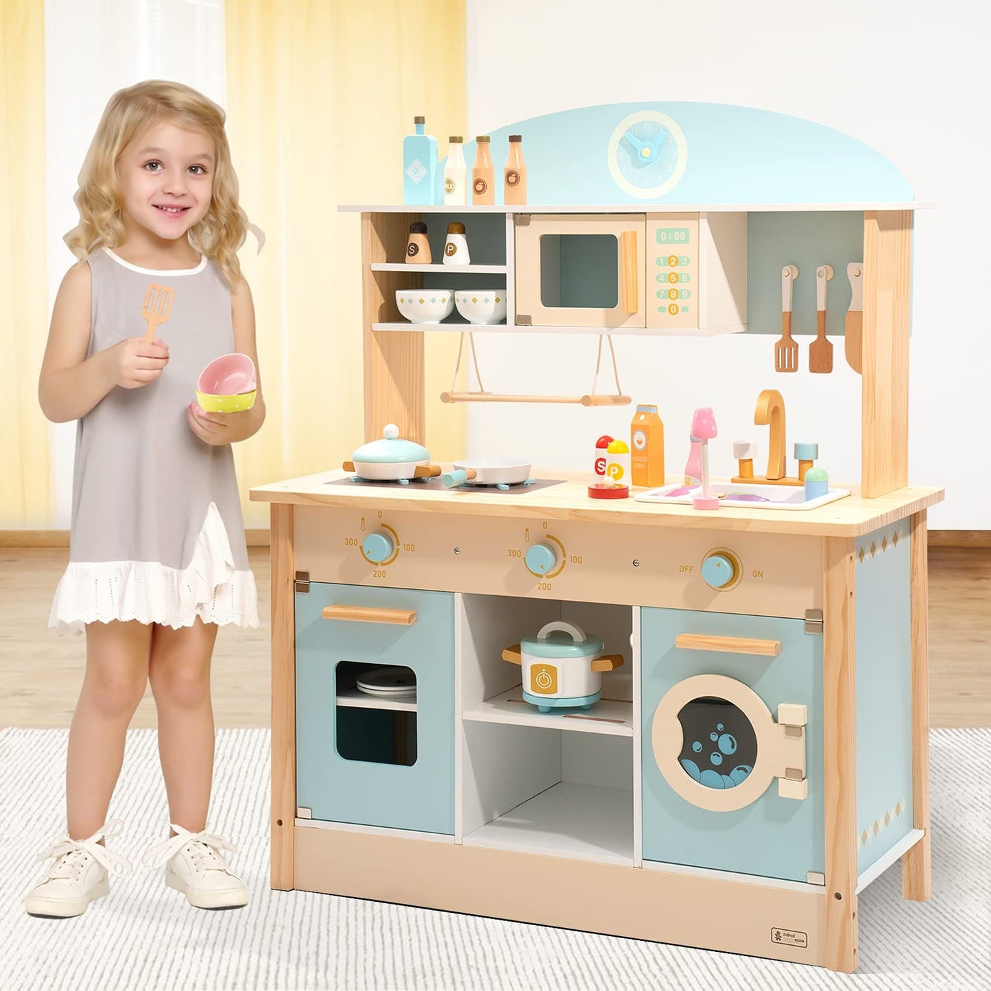ROBOTIME DIY Pretend Play Kitchen Cooking Toy Set Gift For Boys And Girls - Outdoor Chilling