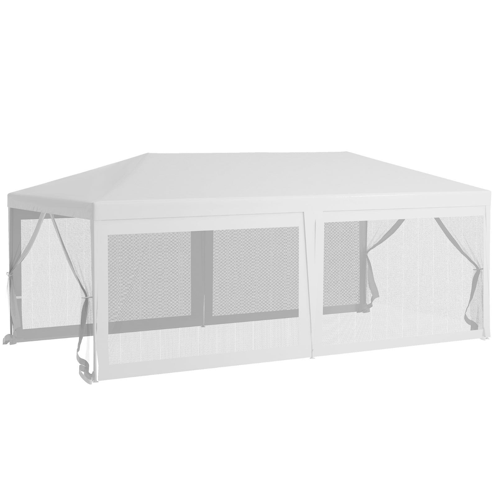 Outsunny 10' X 20' Party Tent, Outdoor Wedding Canopy & Gazebo With 6 Removable Sidewalls - Outdoor Chilling