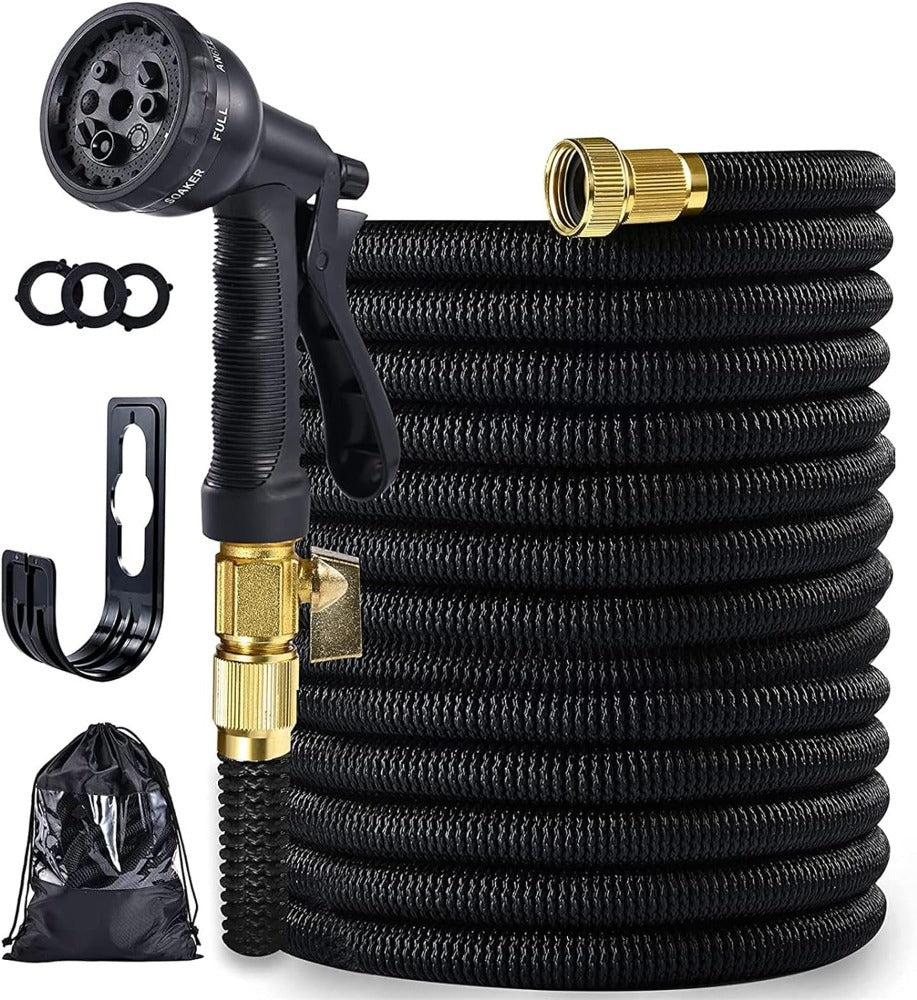 Retractable Garden Water Hose Set 100 In - 1 Pack - Outdoor Chilling
