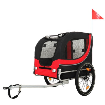 Large Folding Bike Trailer For Dogs 120LB Capacity All-Terrain Pet Carrier, Durable Steel Frame For Cycling, Jogging, Camping Outdoor Adventures - Outdoor Chilling