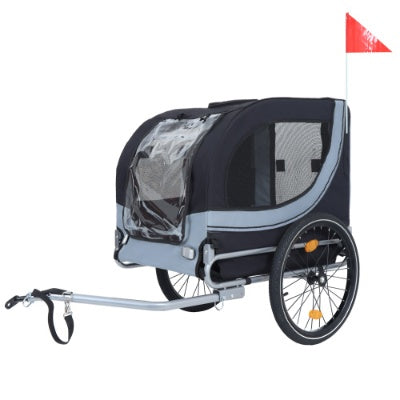 Large Folding Bike Trailer For Dogs 120LB Capacity All-Terrain Pet Carrier, Durable Steel Frame For Cycling, Jogging, Camping Outdoor Adventures - Outdoor Chilling