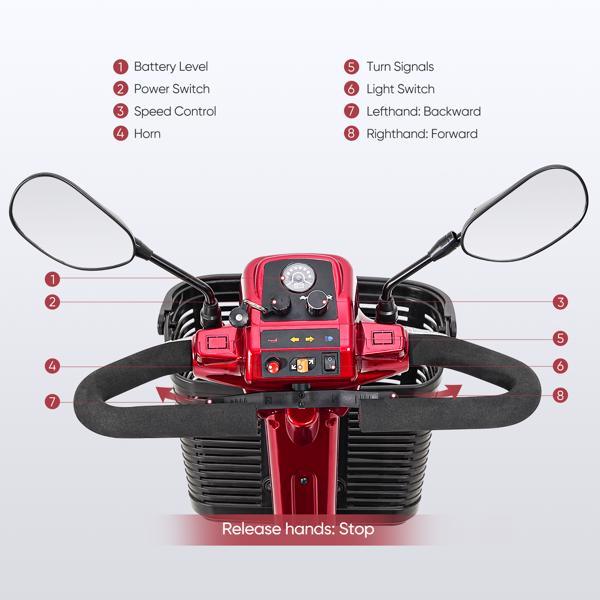 4-wheel Electric Scooter With Basket And Extended Battery - Outdoor Chilling