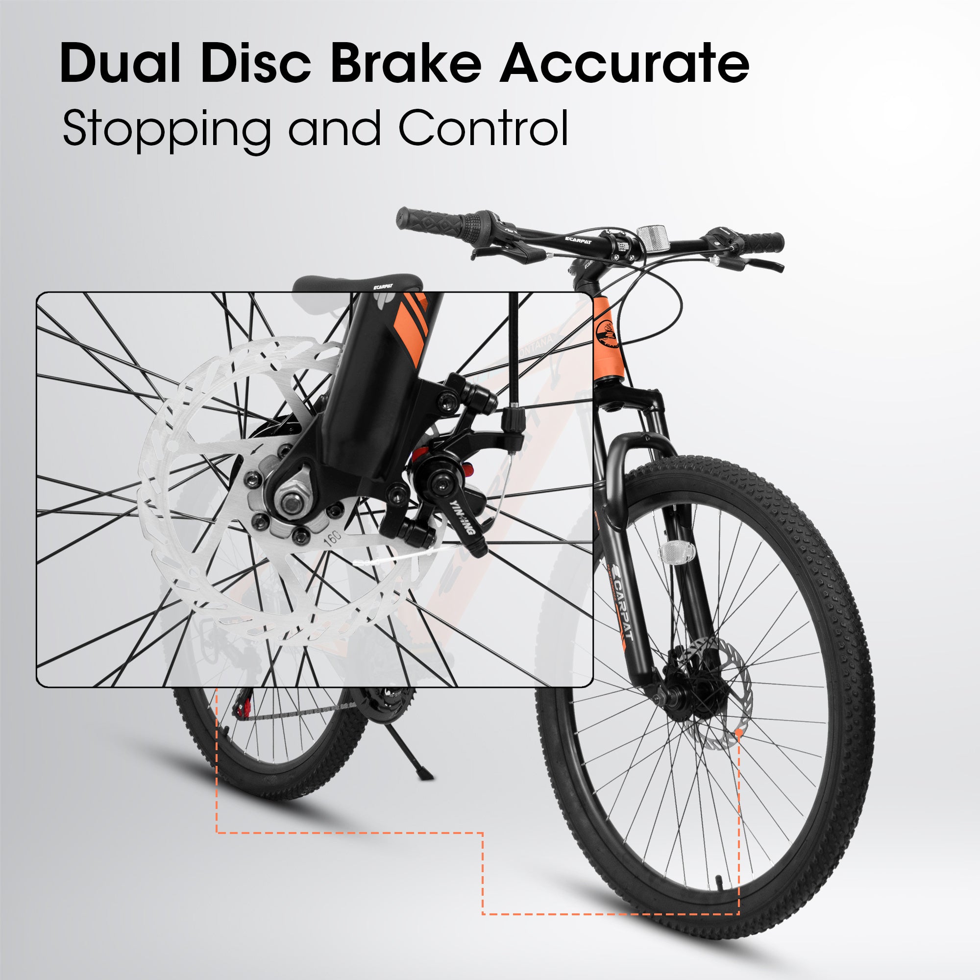 A26322 26-inch Mountain Bike Aluminum Frame Shock Absorbing Front Fork Bike 21-speed Disc Brake Mountain Bike - Outdoor Chilling