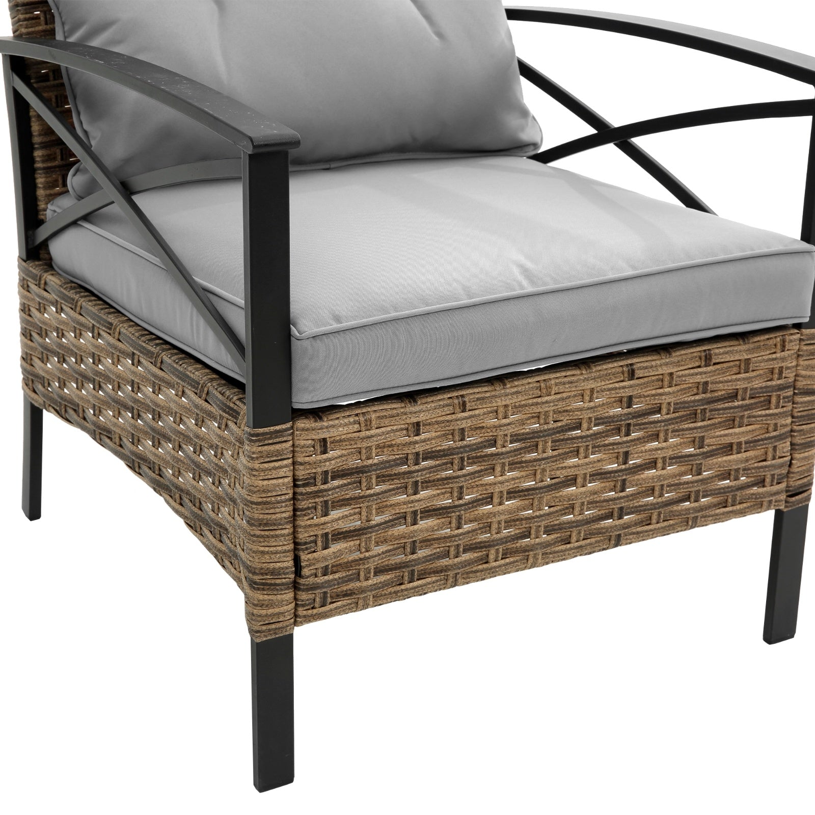 Patio 4Piece Sectional Sofa Set KD Rattan Wicker Outdoor Garden Furniture - Outdoor Chilling
