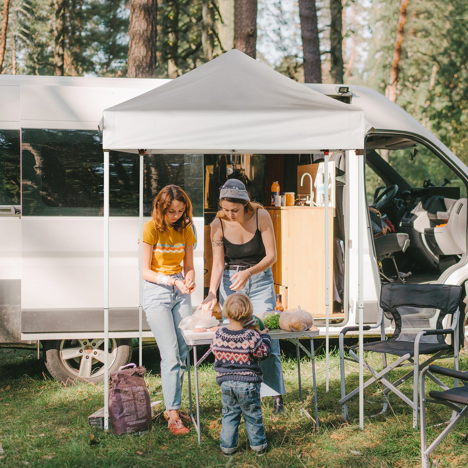 5X5ft White, Outdoor Awning - Outdoor Chilling