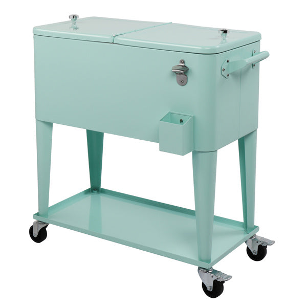 Mint Green Freezer Insulation Trolley 91x84.5x38.5cm Rectangular Plastic Box Freeze Insulation - Outdoor Chilling
