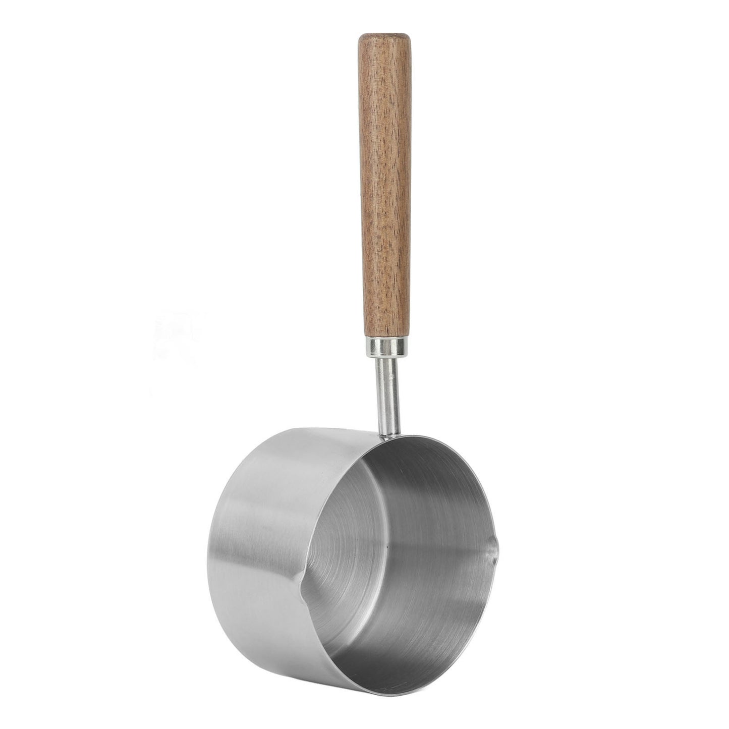 Mini Saucepan 304 Stainless Steel Comfortable Grip Prevent Scalding Portable Milk Butter Warmer Pot 200ml - Outdoor Chilling