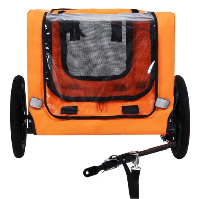 Utdoor Heavy Duty Collapsible Pet Bike Trailer With 16-Inch All Terrain Wheels & Universal Hitch Foldable Dog Cargo Carrier Cart For Bicycles - Outdoor Chilling