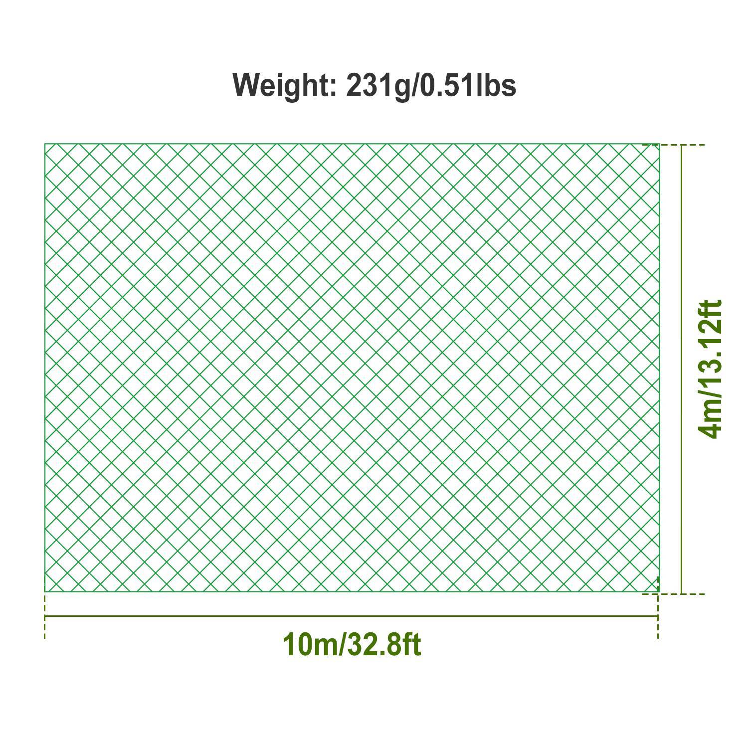 13 X 33ft Garden Netting Heavy Duty PE Anti Bird Netting Plants Fruits Tree Vegetables Protection Netting Net - Outdoor Chilling
