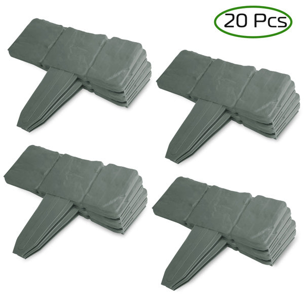 Garden Edge, Imitation Stone Effect Garden Lawn Edge, Non Digging Flexible Lawn Edge, And Flower Bed Edge Gray -20 - Outdoor Chilling