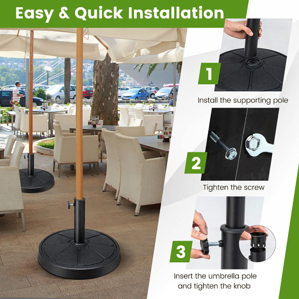 31LBS 18 Inch Round Outdoor Umbrella Base - Outdoor Chilling