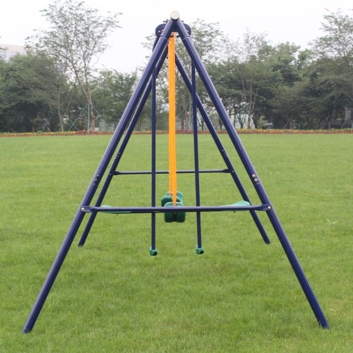 Children's Outdoor Metal Swing Set With Glider - Outdoor Chilling