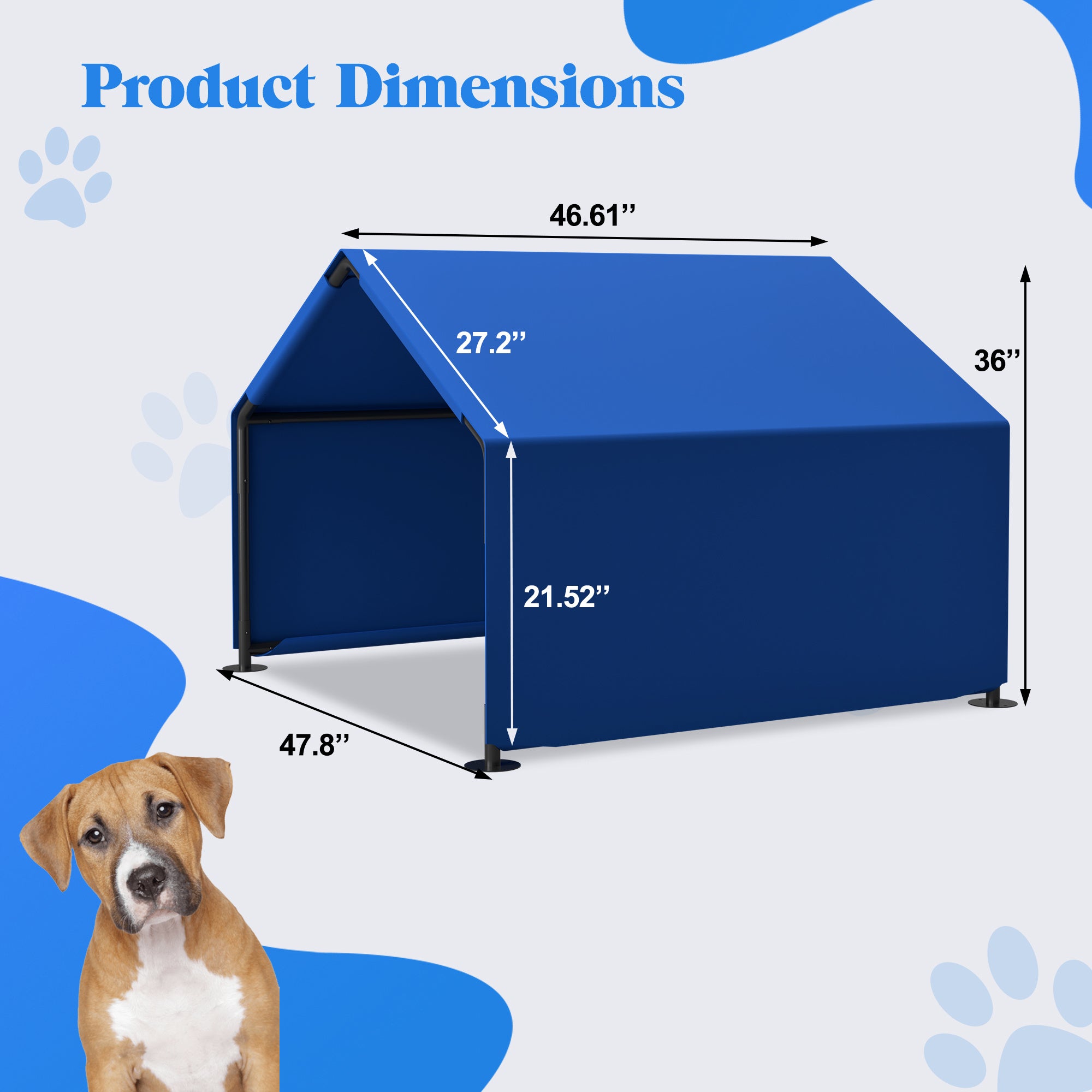Dog Shade Shelter Outdoor Tent For Small Medium Dogs, Waterproof Sun Protection Pet House For Dogs, Small Animals And Livestock - Outdoor Chilling