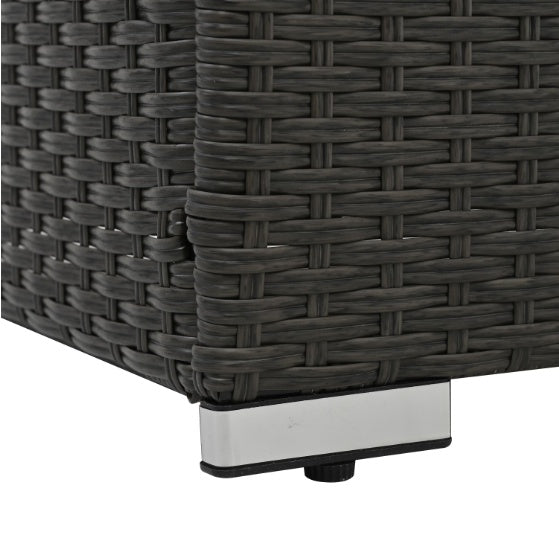 Patio Furniture PE Rattan And Tempered Glass Table - Outdoor Chilling