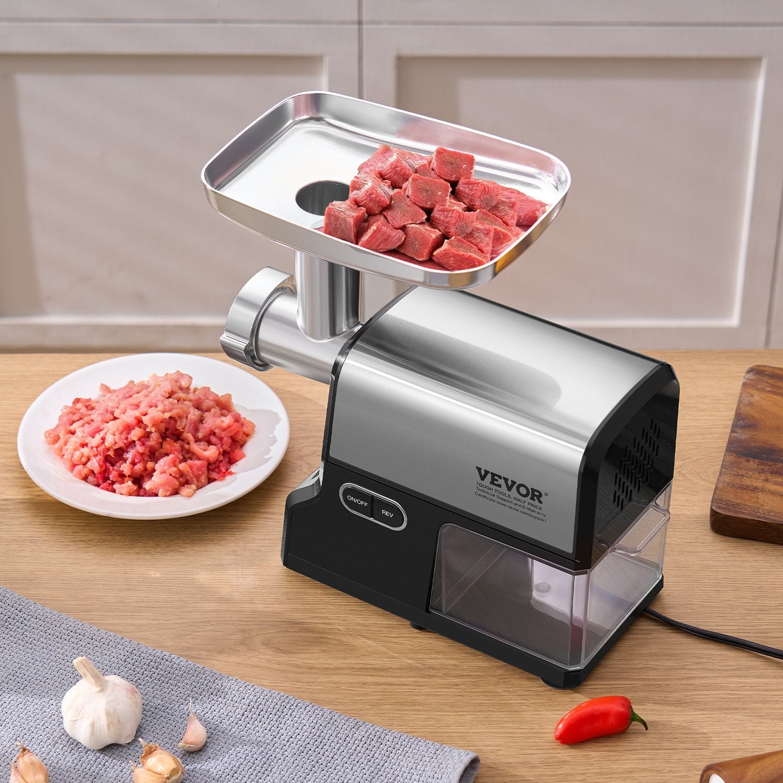 Electric Meat Grinder 4.2 Lbs Min Sausage Stuffer Maker For Home Kitchen - Outdoor Chilling
