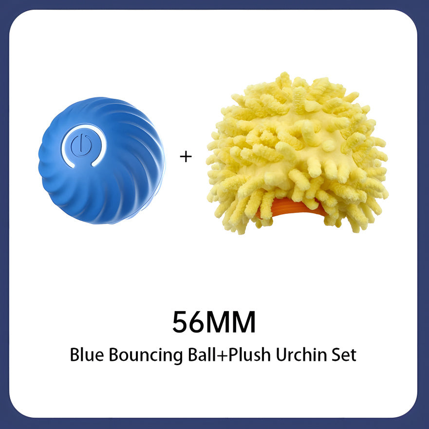 Interactive Bouncing Ball For Dogs,Automatic Smart Toy, Self-moving Rotating Stimulating Pet Entertainment, Noise-Reducing Urchin Cover, USB Rechargeable Dog Toy, Dog Electric Interactive Toy - Outdoor Chilling