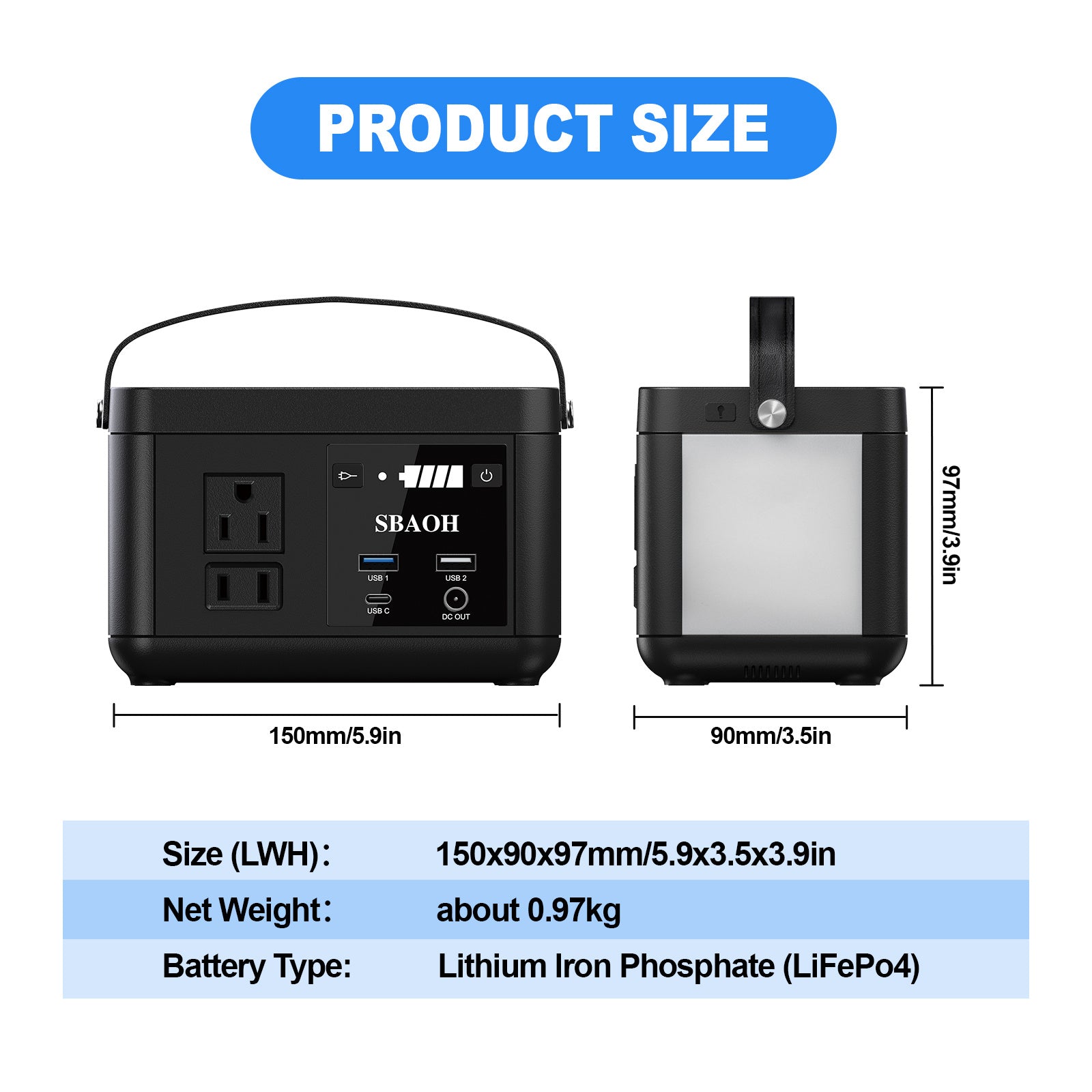 Portable Power Station P86,88.8Wh LiFePo4 Battery, with 120W AC Outputs, Solar Generator For Travel And Camping - Outdoor Chilling