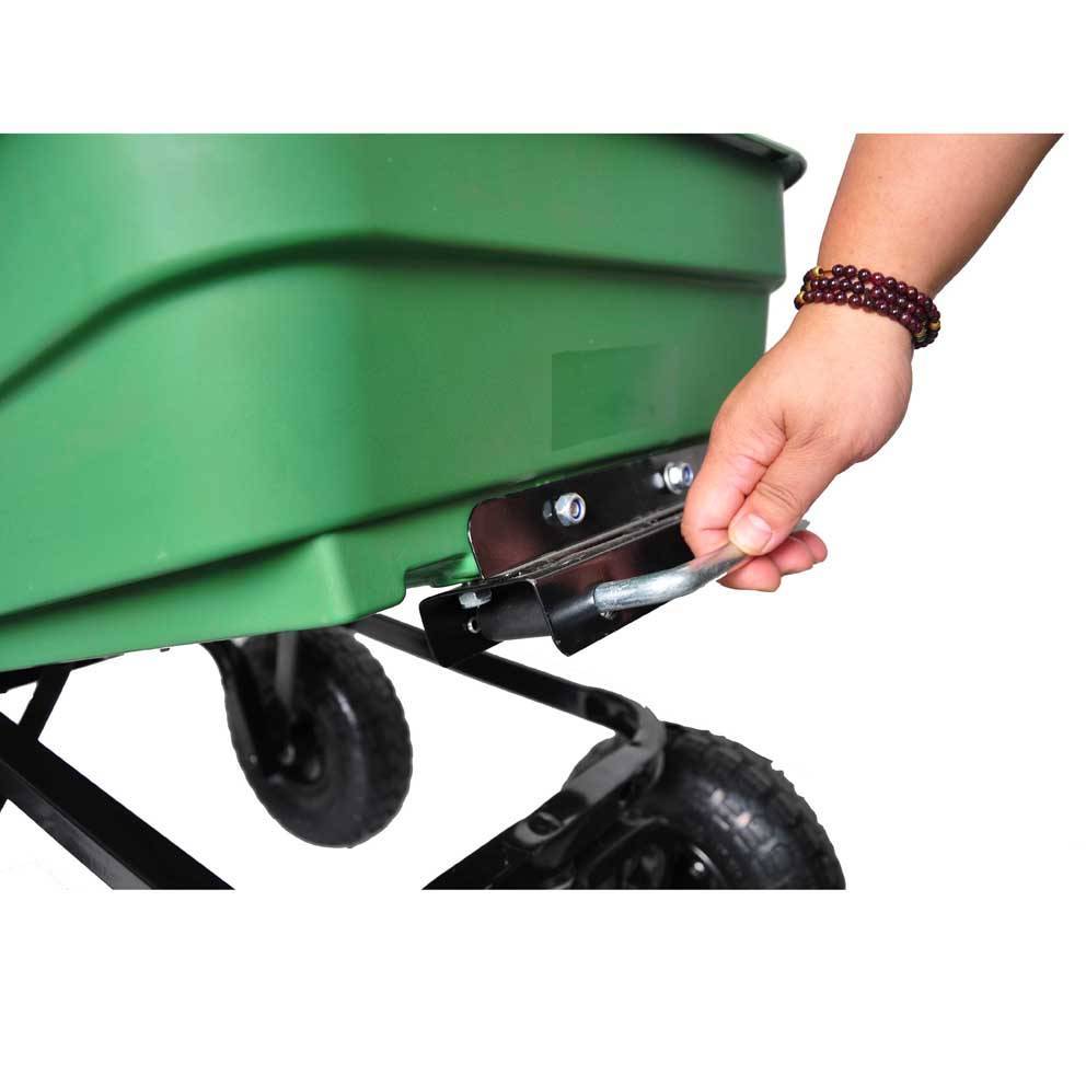 Folding Garden Dump Cart With Steel Frame And 10-in., 300-Pound Capacity - Outdoor Chilling