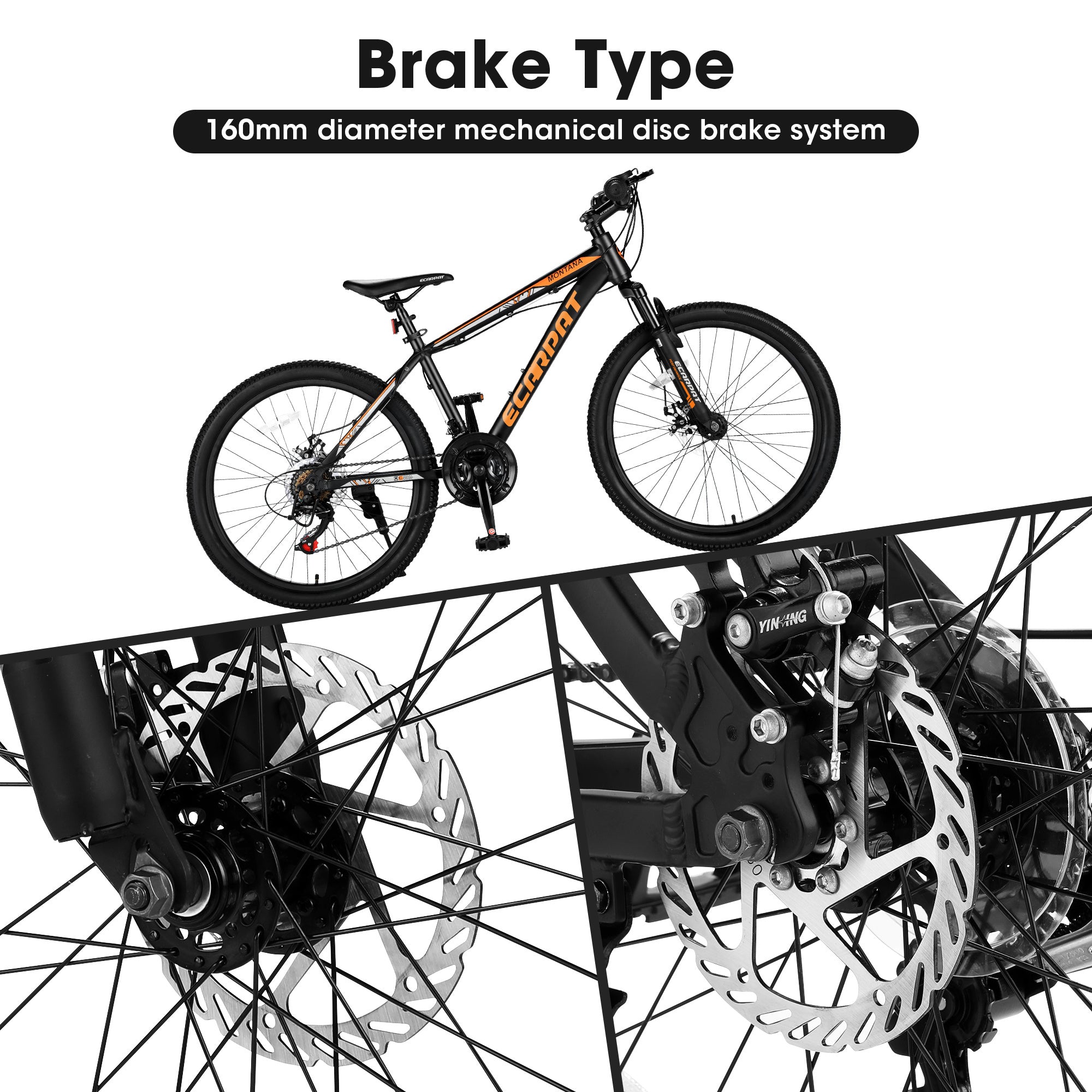 A24299 24 Inch Mountain Bike Bicycle For Adults Aluminium Frame Bike Shimano 21-Speed With Disc Brake - Outdoor Chilling