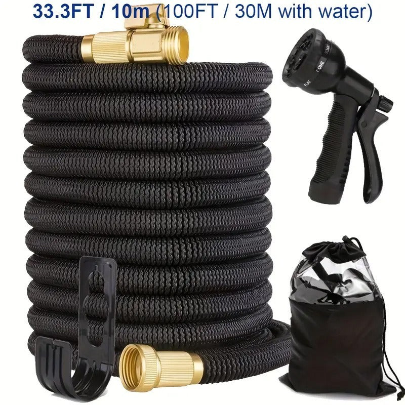Retractable Garden Water Hose Set 100 In - 1 Pack - Outdoor Chilling