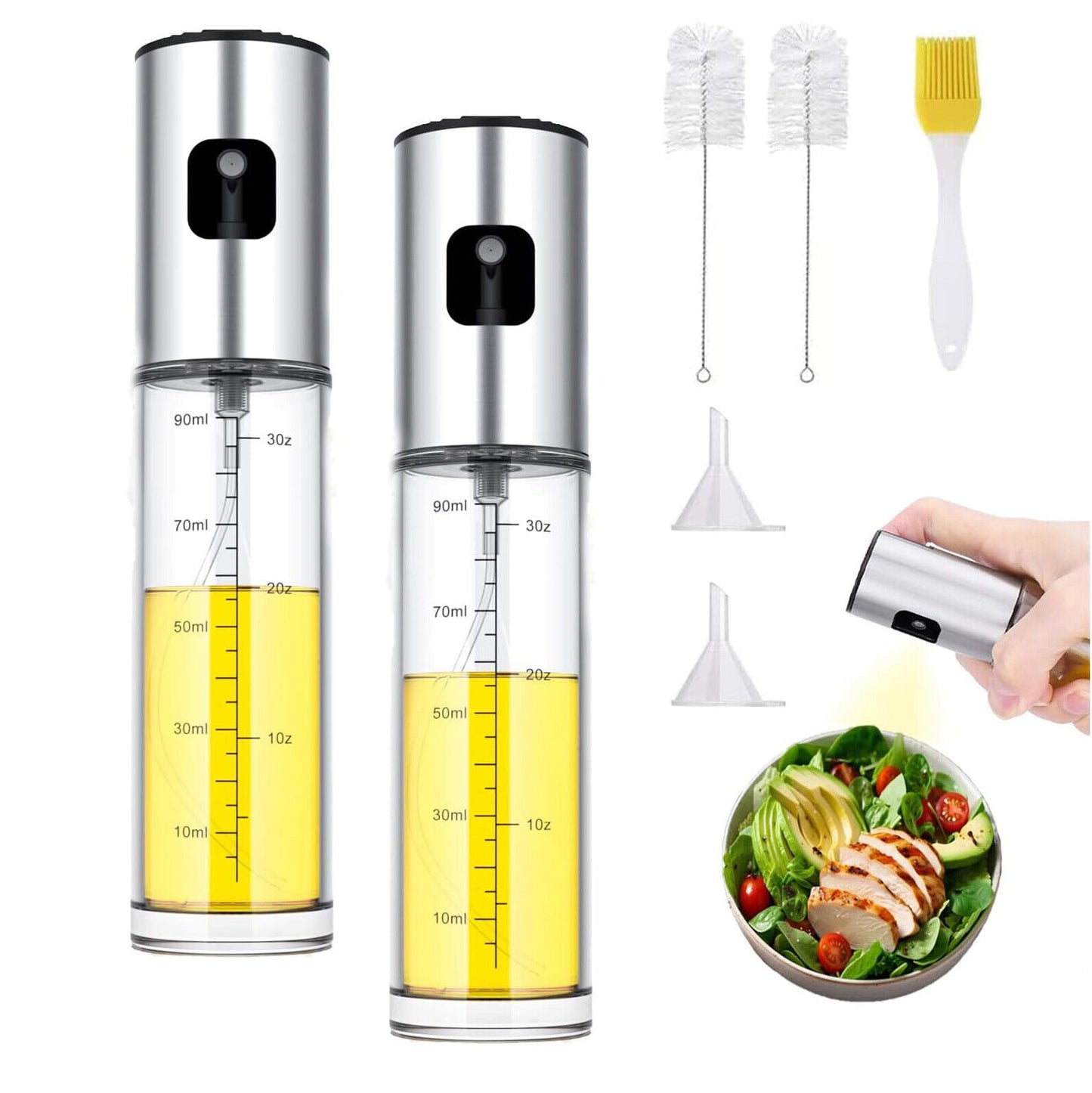 Olive Oil Sprayer Cooking BBQ Air Fryer Mister Spray  Fine Bottle Kitchen