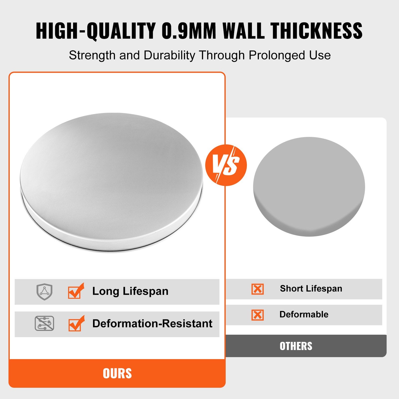 VEVOR Fire Pit Cover Lid, 20Portable Firepit Spark Screen, Stainless Steel Metal Cover, Easy-Opening Outdoor Wood Burning And Camping Stove Accessory, For Outdoor Patio Fire Pits Backyard