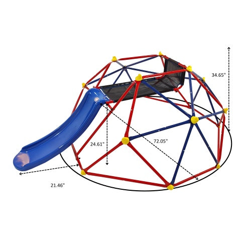 XCF007 6 Foot Dome Climber With 1.2 Meter Slide For Climbers Over 3 Years Old With Rock Climbing