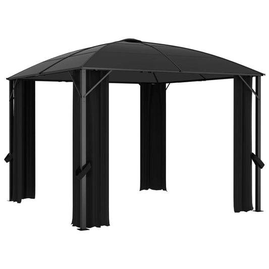 vidaXL Gazebo with Curtains 300x300x265 cm Anthracite