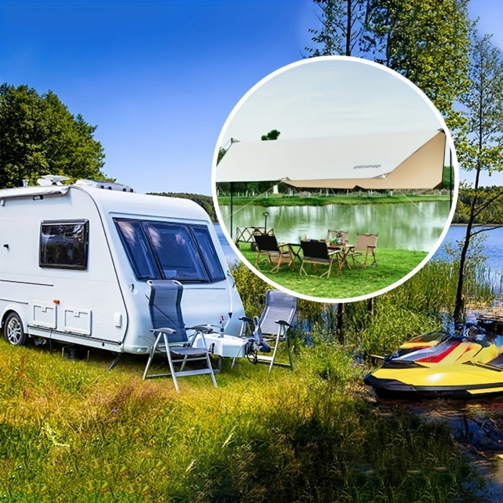 Ordinary 3 Multiply 4m RV Outdoor Tent Shade Portable Camping Sunscreen Rainproof Vinyl Canopy