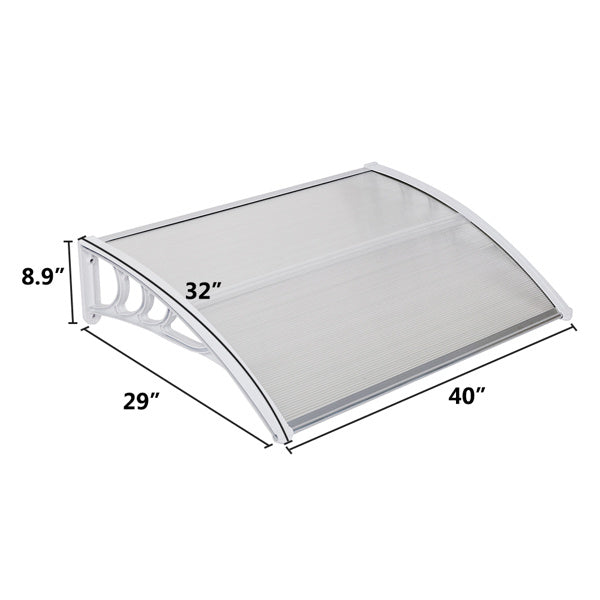 40X32-inch Transparent Board White Bracket Canopy