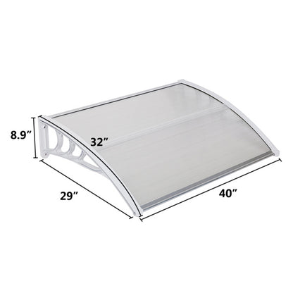 40X32-inch Transparent Board White Bracket Canopy