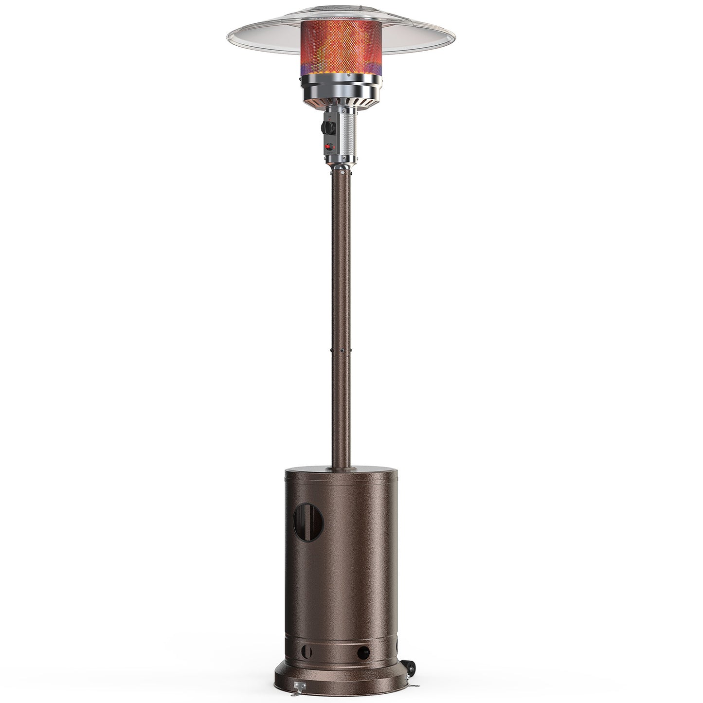 48,000 BTU Propane Patio Heater With Tabletop, Double-Layer Stainless Steel Burner And Safety Protection System