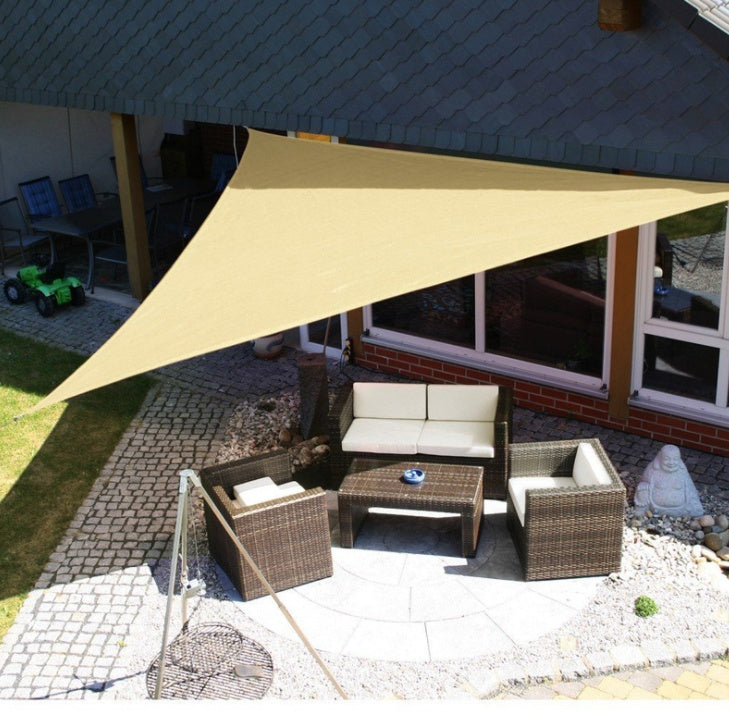 Outdoor Sun Shelter Waterproof Awning Triangle Tent Canopy Garden Beach Picnic Camp Shade Tarp Travel Awning Sunshade Gazebo