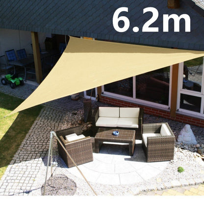 Outdoor Sun Shelter Waterproof Awning Triangle Tent Canopy Garden Beach Picnic Camp Shade Tarp Travel Awning Sunshade Gazebo