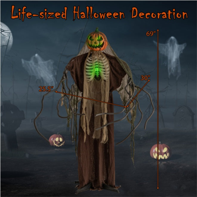 6ft Halloween Animatronic Ghost Pumpkin - Outdoor Chilling