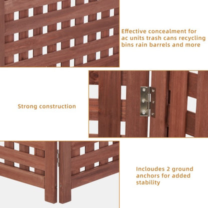 Cedar Privacy Fence 3 Panels Hidden Air Conditioning And Garbage Fence